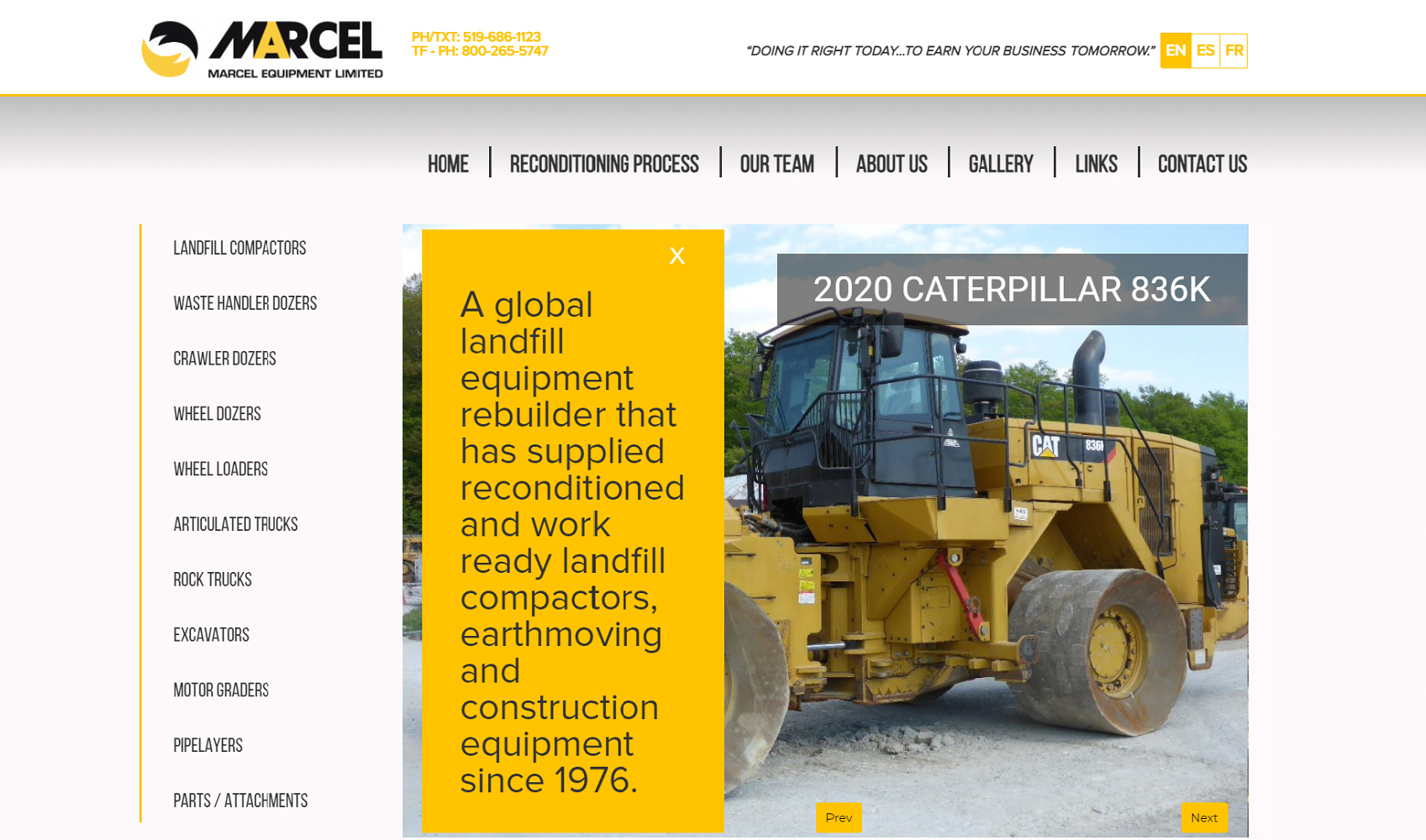 Dealer Website - Marcel Equipment